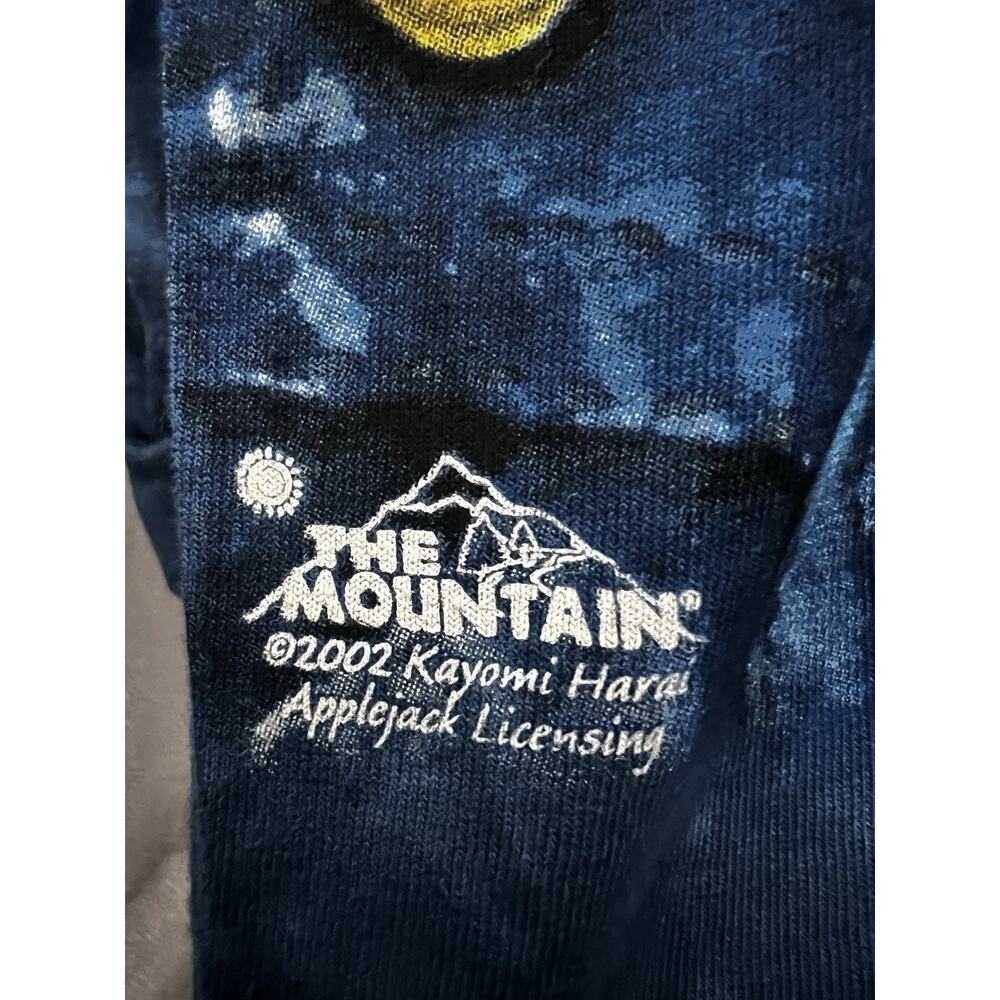 The Mountain Mens Blue Tie Dye Pocket Kitten Graphic T-Shirt Medium Stretch - Picture 6 of 7